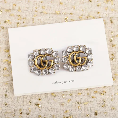 Crystal Double G Earrings (ear clip)